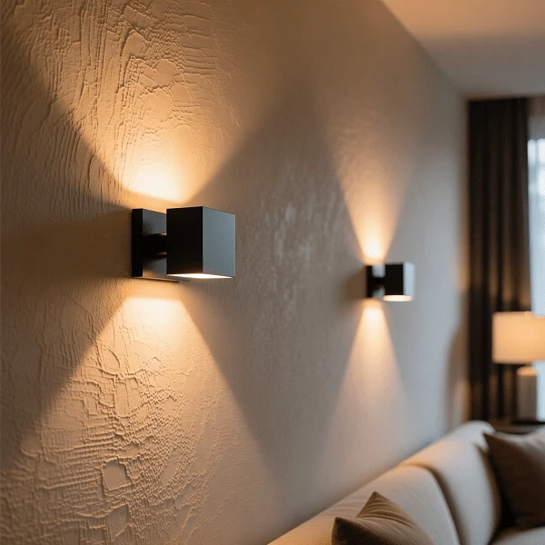 نورپردازی دیواری با آباژورهای ثابت